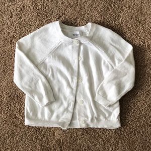 toddler white cotton cardigan